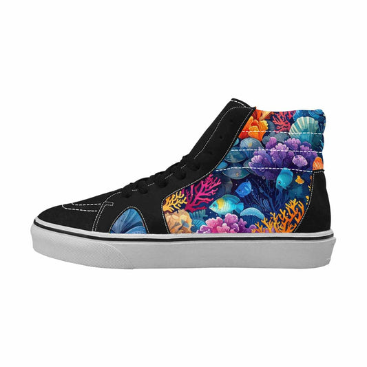 MEN'S Fish Scale Coral High Top Canvas Dreamcore Sneakers