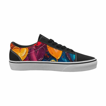 WOMEN'S Heart Burst Lace-Up Canvas Vibrant Chaos Sneakers