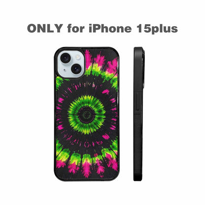 iPhone 15 Plus Case — Acid Wash Tie Dye Pattern High, Custom Phone Case