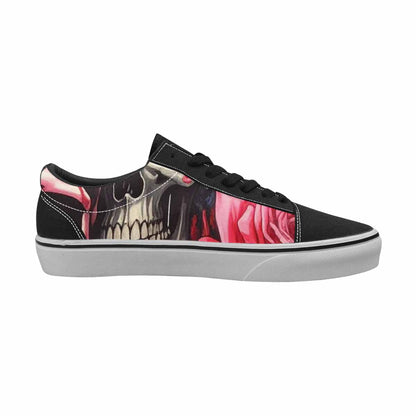 WOMEN'S Skulls Roses Skulls Roses Lace-Up Canvas Cottagecore Sneakers