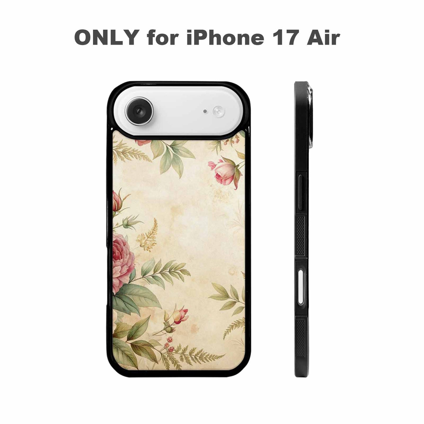 iPhone 17 Air Case — Vintage Botanical Art Pattern Floral, Custom Printed Phone Case