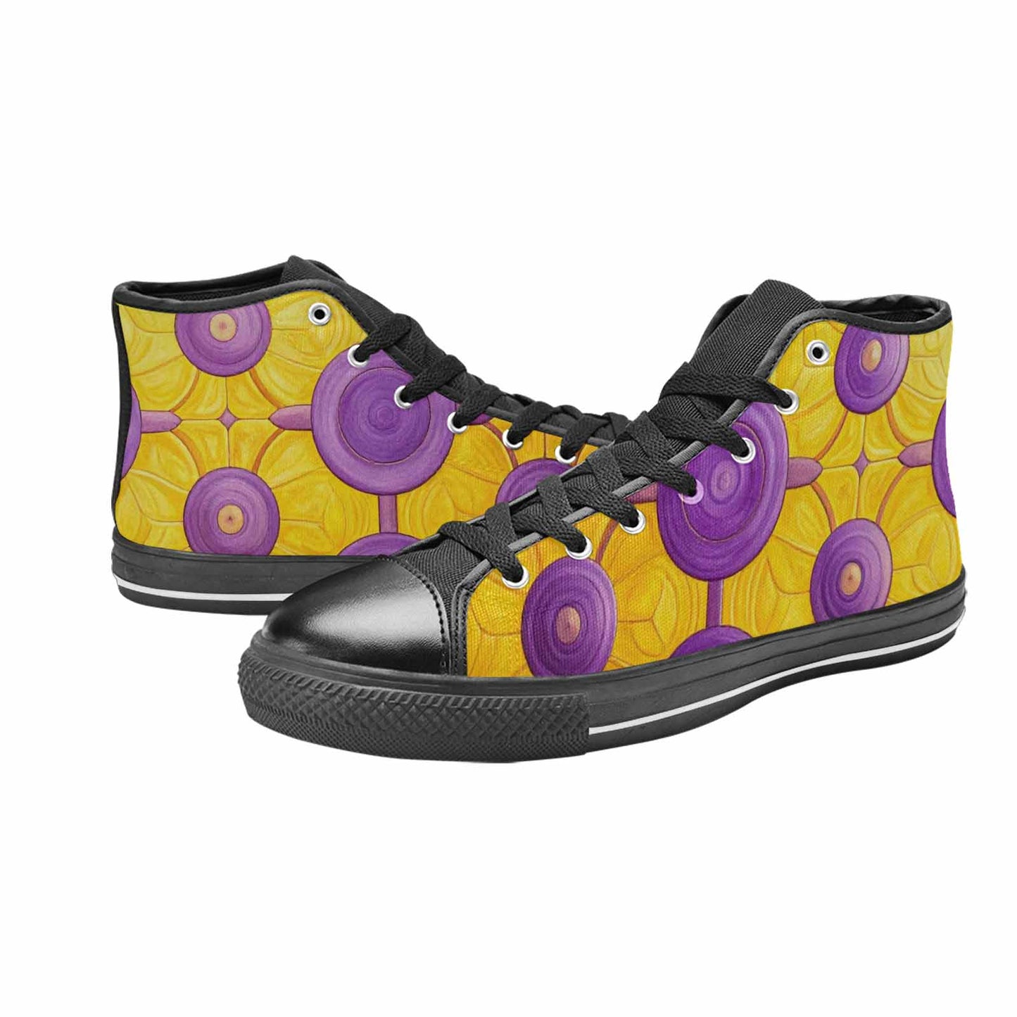 MEN'S Intersex Flag Color High Top Canvas Surreal Sneakers