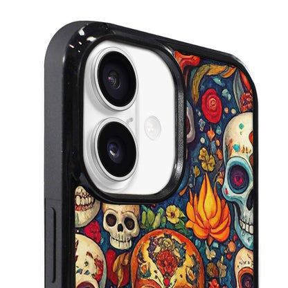 iPhone 17 Case — Small Skull Pattern, Randomly Gothic Skulls, Custom Phone Case
