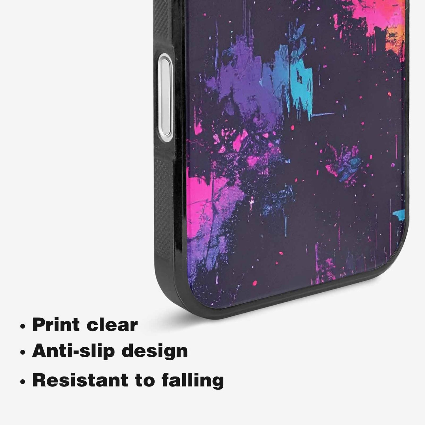 iPhone 16 Plus Case — Glitch Dark Art Seamless Pattern Vibrant, Unique Phone Case Design