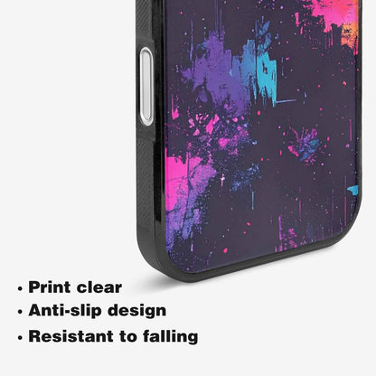iPhone 16 Plus Case — Glitch Dark Art Seamless Pattern Vibrant, Unique Phone Case Design
