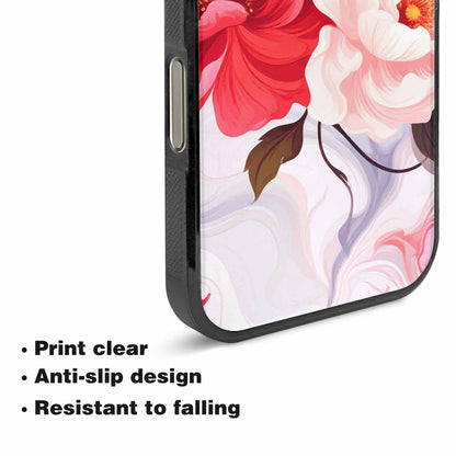 iPhone 16 Pro Max Case — Marble Floral Custom, Custom Art Phone Cover