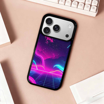 iPhone 17 Pro Case — Neon Cartoon Art Pattern Retro Vintage, Custom Print Case Cover