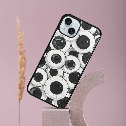 iPhone 15 Plus Case — Googly Cartoon Eyeballs Custom, Custom Art Phone Cover