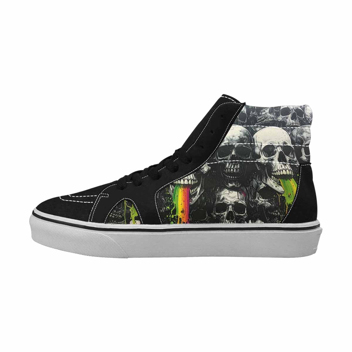 MEN'S Rainbow From Skull S High Top Canvas Vivid Sneakers