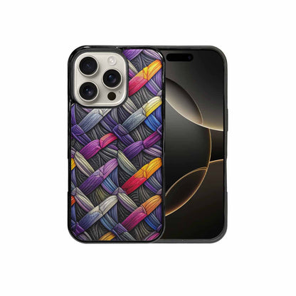 iPhone 16 Pro Case — Asexual Flag Color Theme Small Rainbow, Custom Phone Case