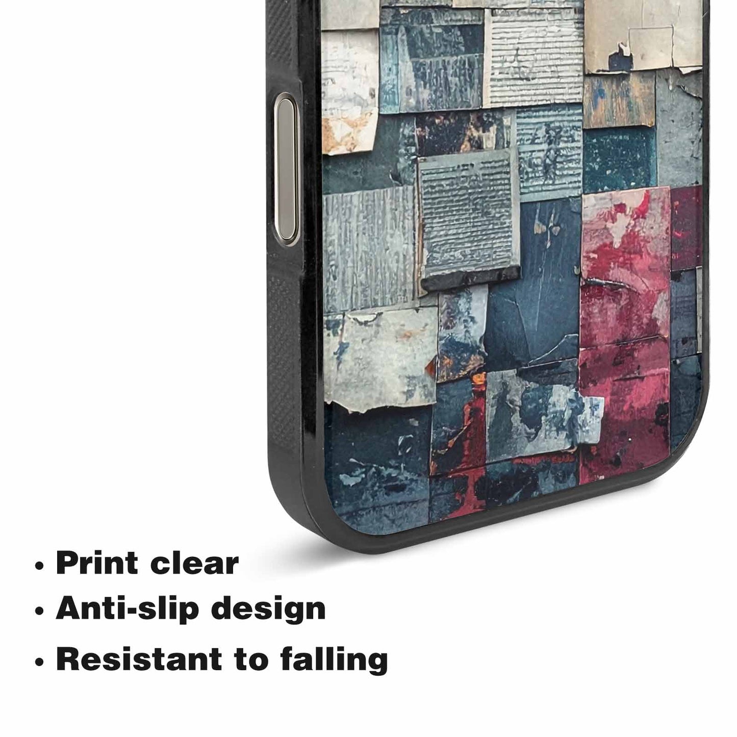 iPhone 16 Pro Case — Distressed Grunge Texture Pattern Hundreds Of, Customized Protective Case