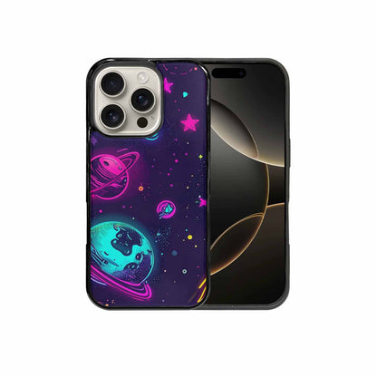 iPhone 16 Pro Case — Space Galaxy Astronaut Pattern Planets Stars, Unique Phone Case Design