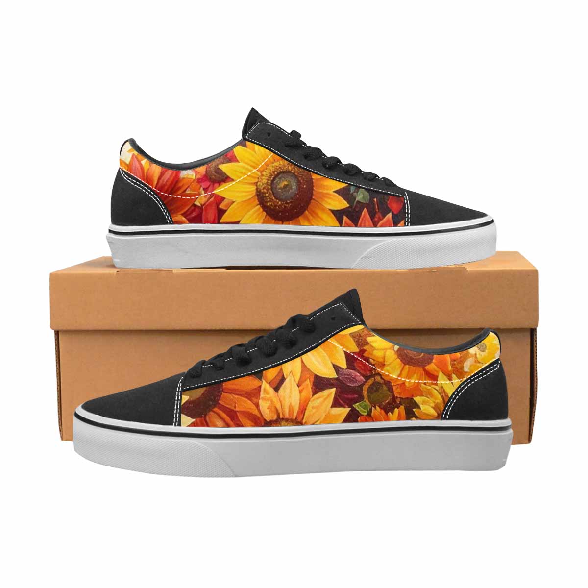 WOMEN'S Sunflower Burst Lace-Up Canvas Aesthetic Shoes