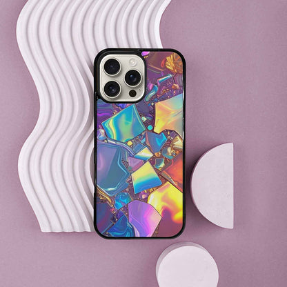 iPhone 16 Pro Max Case — Holographic Iridescent Shimmer Pattern Hundreds Of, Unique Phone Case Design