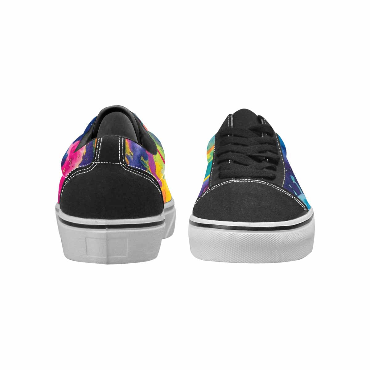 WOMEN'S Aliens  Tie Dye Lace-Up Canvas Melting Art Custom Sneakers