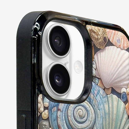 iPhone 16 Plus Case — Seashell Collage Seashell Collage Pattern Hundreds, Custom Print Case Cover