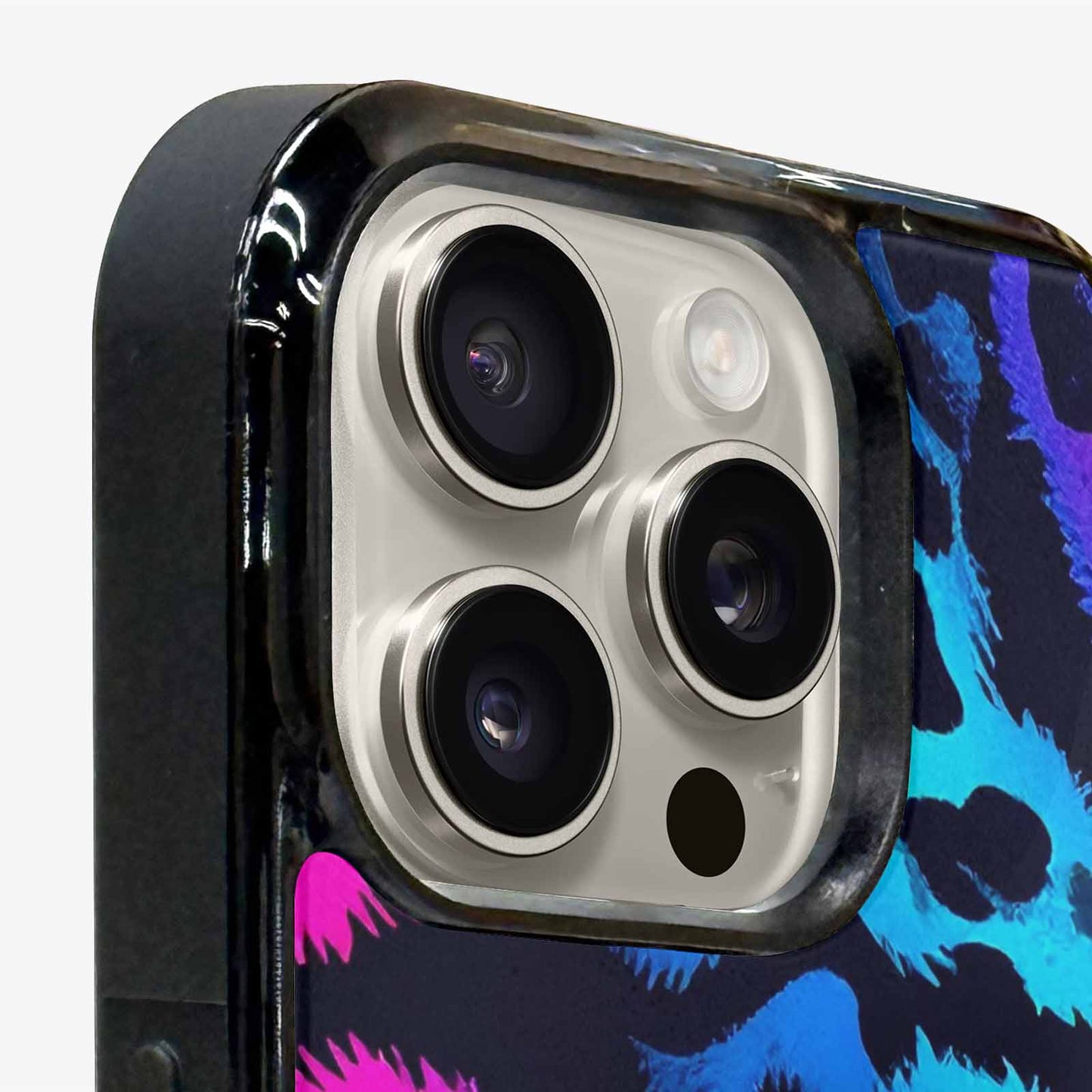 iPhone 16 Pro Max Case — Leopard Print Neon, Custom Printed Phone Case