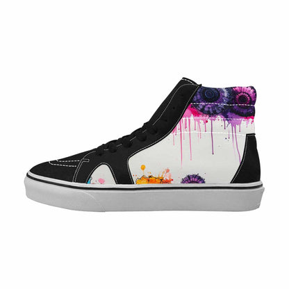 MEN'S Tie High Top Canvas Vivid Custom Sneakers