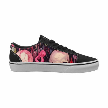 WOMEN'S Skulls Roses Skulls Roses Lace-Up Canvas Dark Academia Custom Sneakers