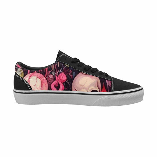 WOMEN'S Skulls Roses Skulls Roses Lace-Up Canvas Dark Academia Custom Sneakers