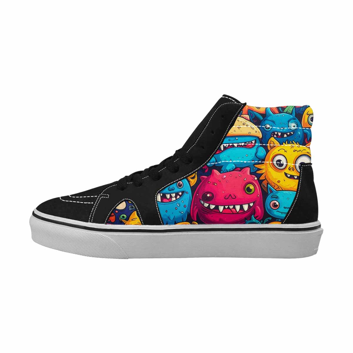 WOMEN'S Cartoon Monster Character High Top Canvas Aesthetic Custom Shoes