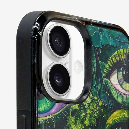 iPhone 16 Plus Case — Reptile Eye Cartoon, Custom Designed Case Cover