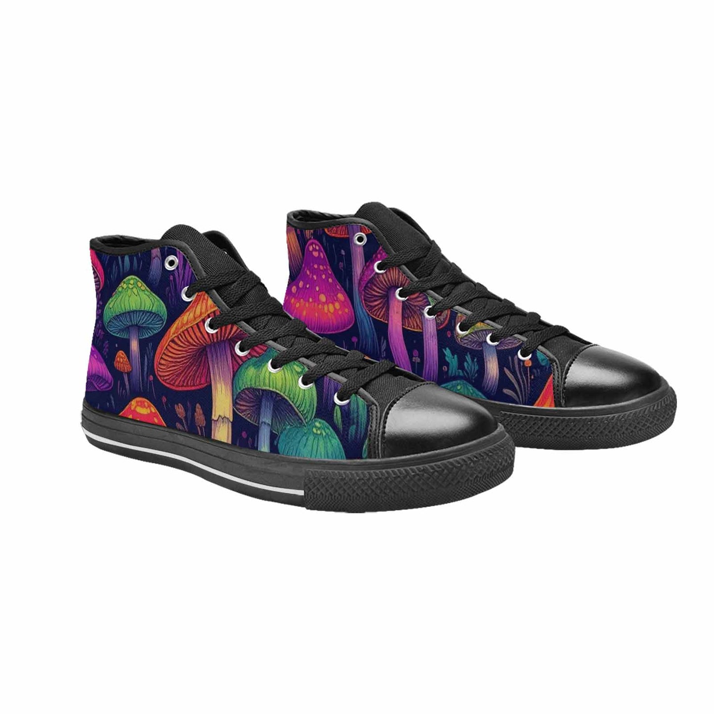 WOMEN'S Psychedelic Mushroom High Top Canvas Aesthetic Custom Shoes