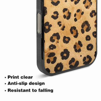 iPhone 16 Pro Max Case — Cheetah Print Sandy Tan Base With, Custom Made Phone Cover