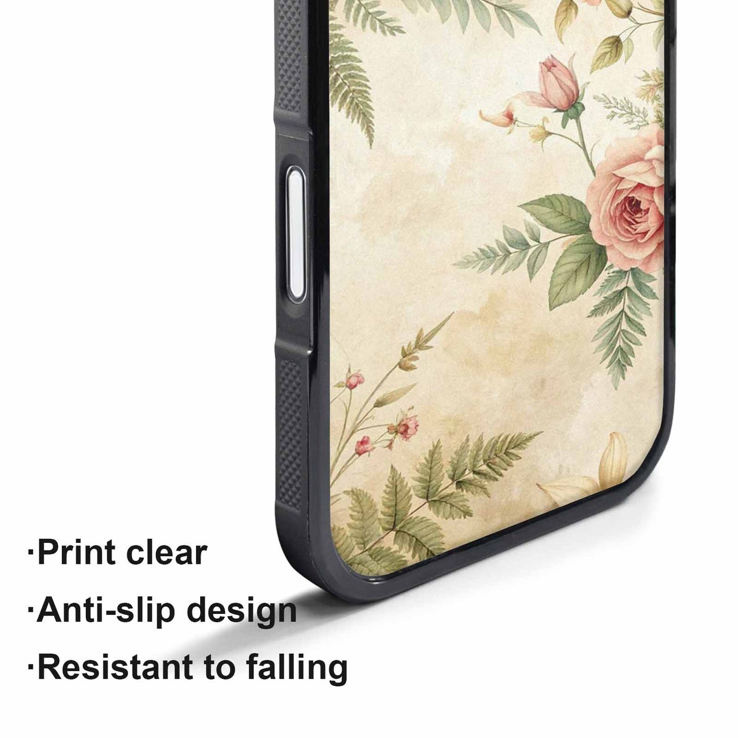 iPhone 17 Pro Max Case — Vintage Botanical Art Pattern Floral, Custom Print Case Cover