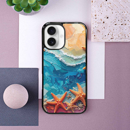 iPhone 16 Case — Starfish Cluster Starfish Cluster Pattern Hundreds, Custom Designed Case Cover