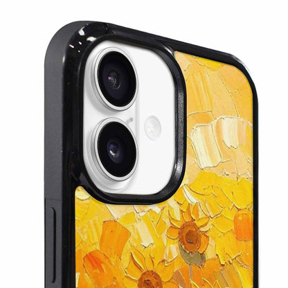 iPhone 17 Case — Impressionist Sunflower Brushstroke Pattern Floral, Custom Phone Case