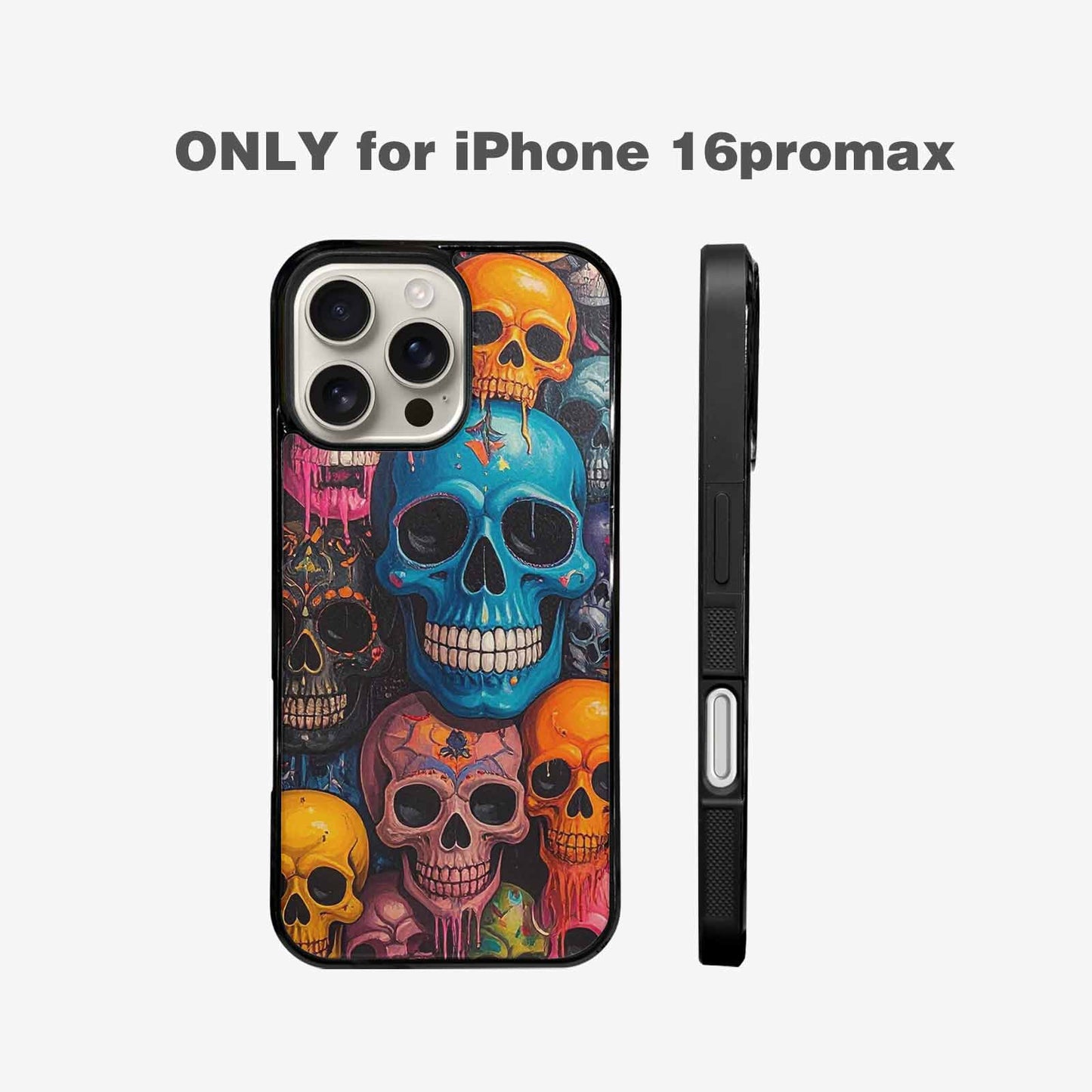 iPhone 16 Pro Max Case — Skulls General Skulls Pattern, Custom Art Phone Cover