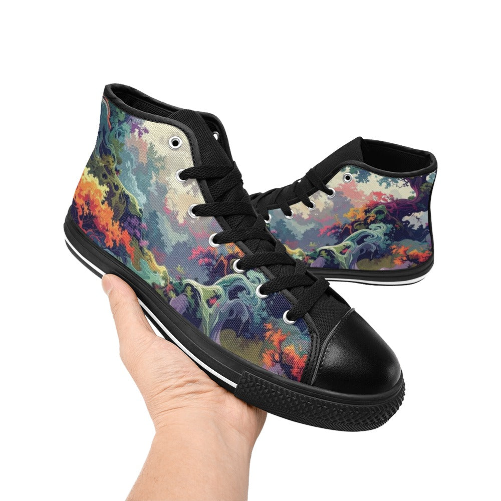 Camo Design 1 Men's High Top Canvas Shoes