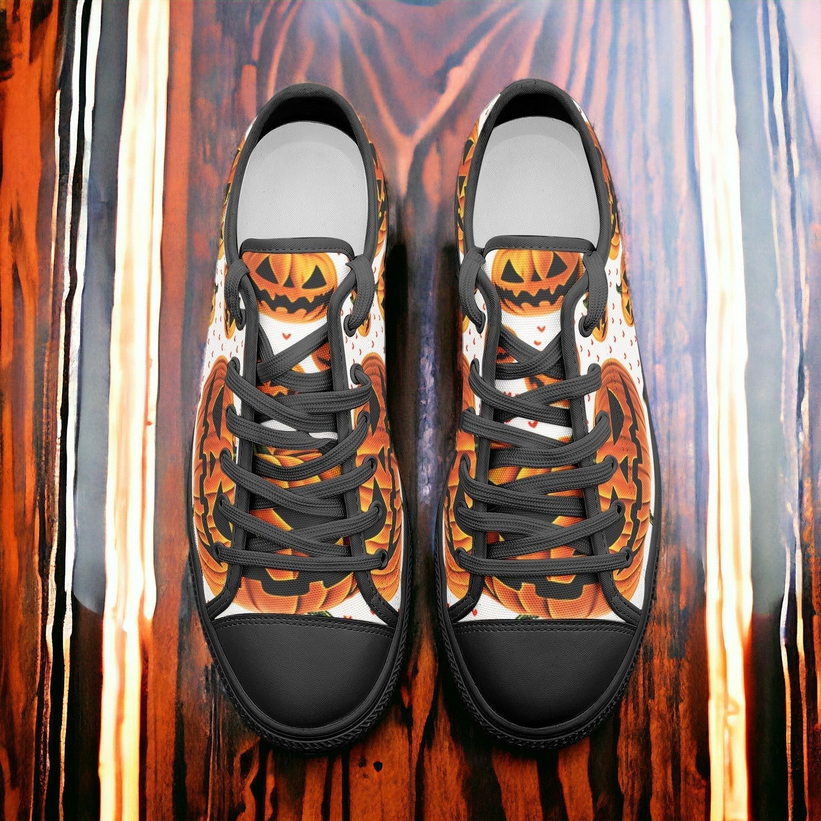 Chinese Dragon Orange Black Custom Bold Art - Freaky Shoes | Custom Art Sneakers