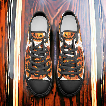 Chinese Dragon Orange Black Custom Bold Art - Freaky Shoes | Custom Art Sneakers