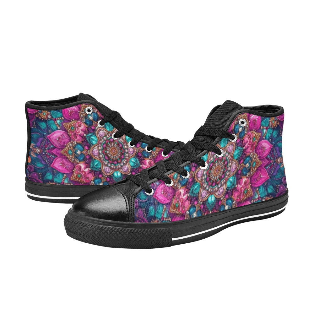 WOMEN'S Test High Top Canvas Grunge Sneakers