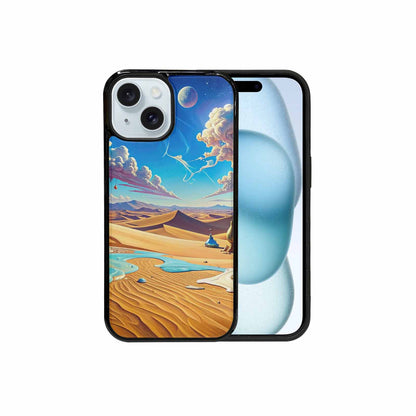 iPhone 15 Case — Surrealist Desert Dreamscape Custom, Custom Art Phone Cover