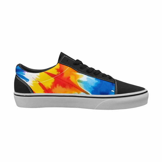 WOMEN'S Tie Dye Drip Canvas Lace-Up Vivid Custom Shoes