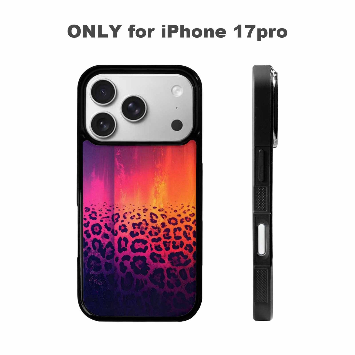 iPhone 17 Pro Case — Leopard Print Gradient Style Edge Animal, Custom Made Phone Cover