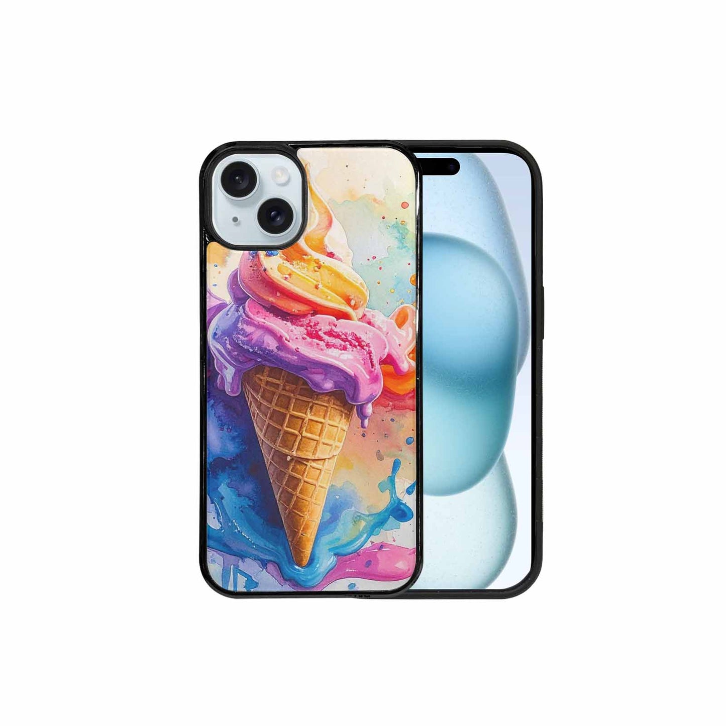 iPhone 15 Plus Case — Melting Icecream Collage, Custom Phone Case