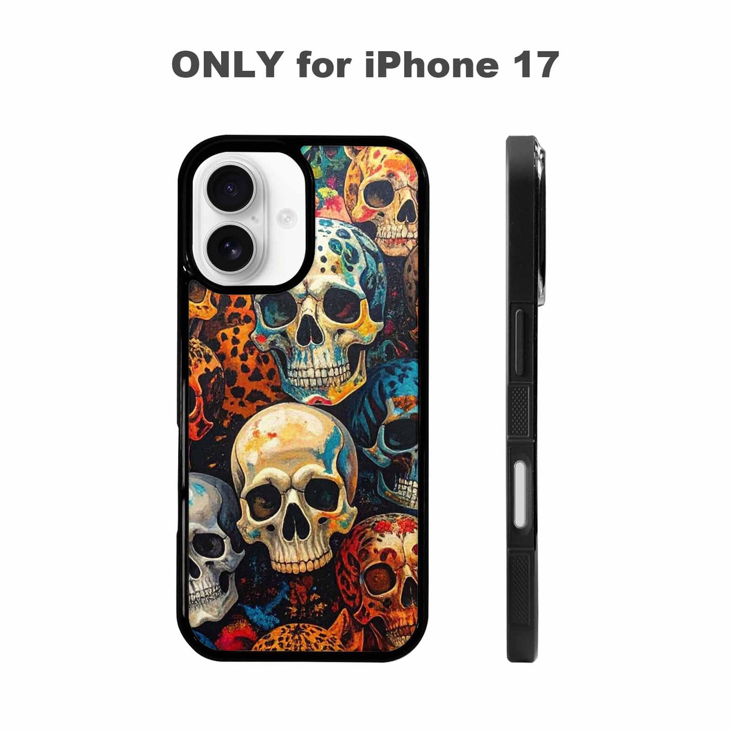 iPhone 17 Case — Skulls Animal Printskulls Patt Gothic Skulls, Custom Phone Case