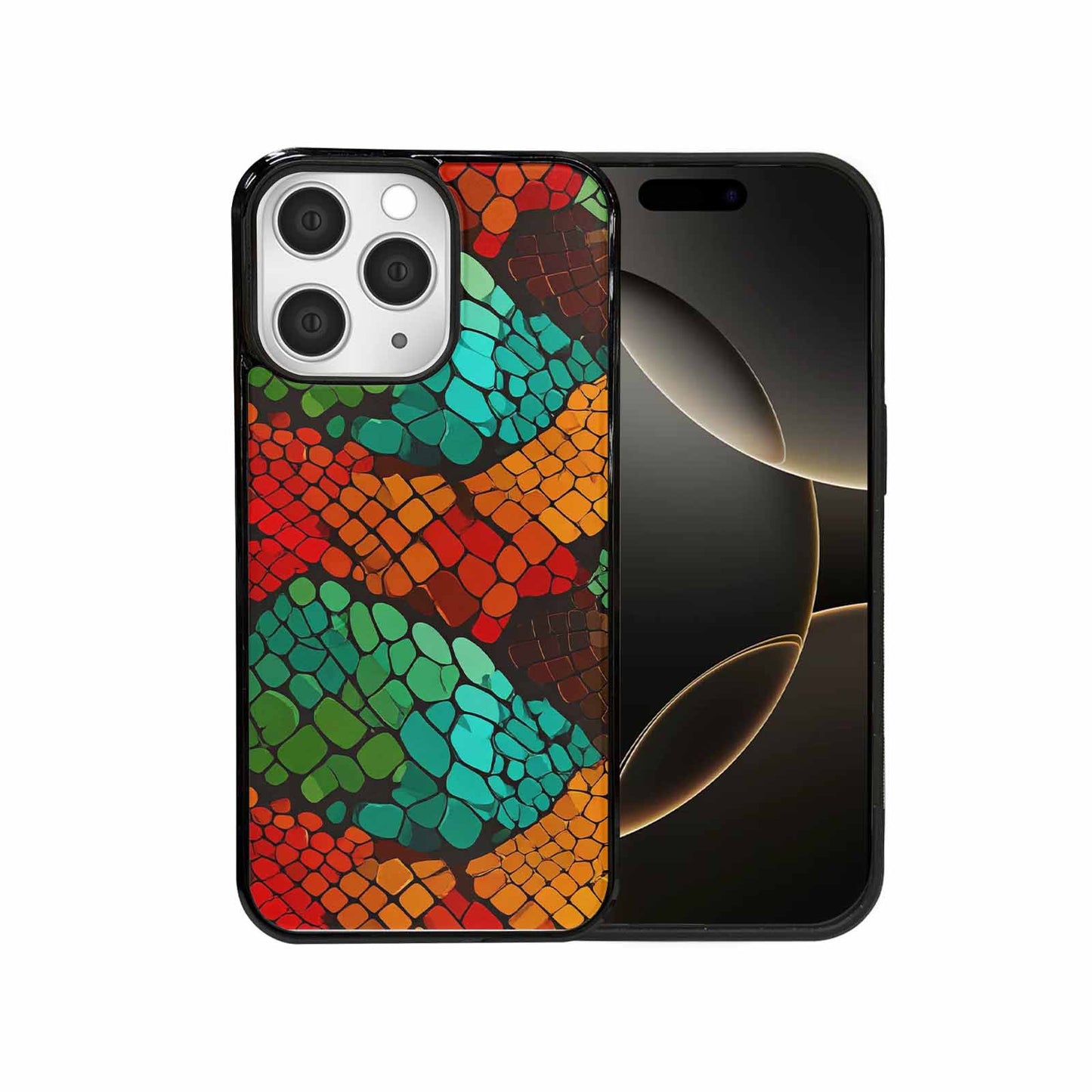 iPhone 15 Pro Max Case — Dark Snake Print Custom, Custom Phone Case