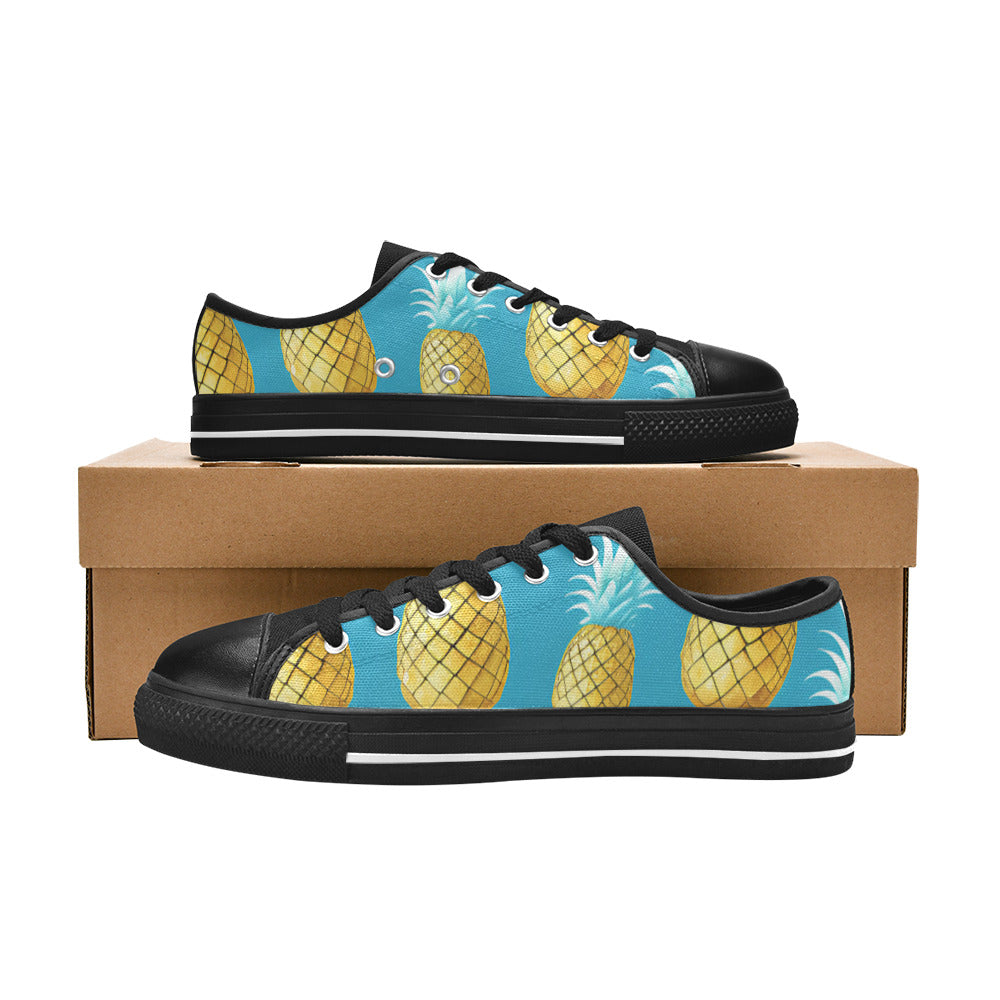 MEN'S Cool Pineapples Canvas Wallpaper Art Custom Sneakers