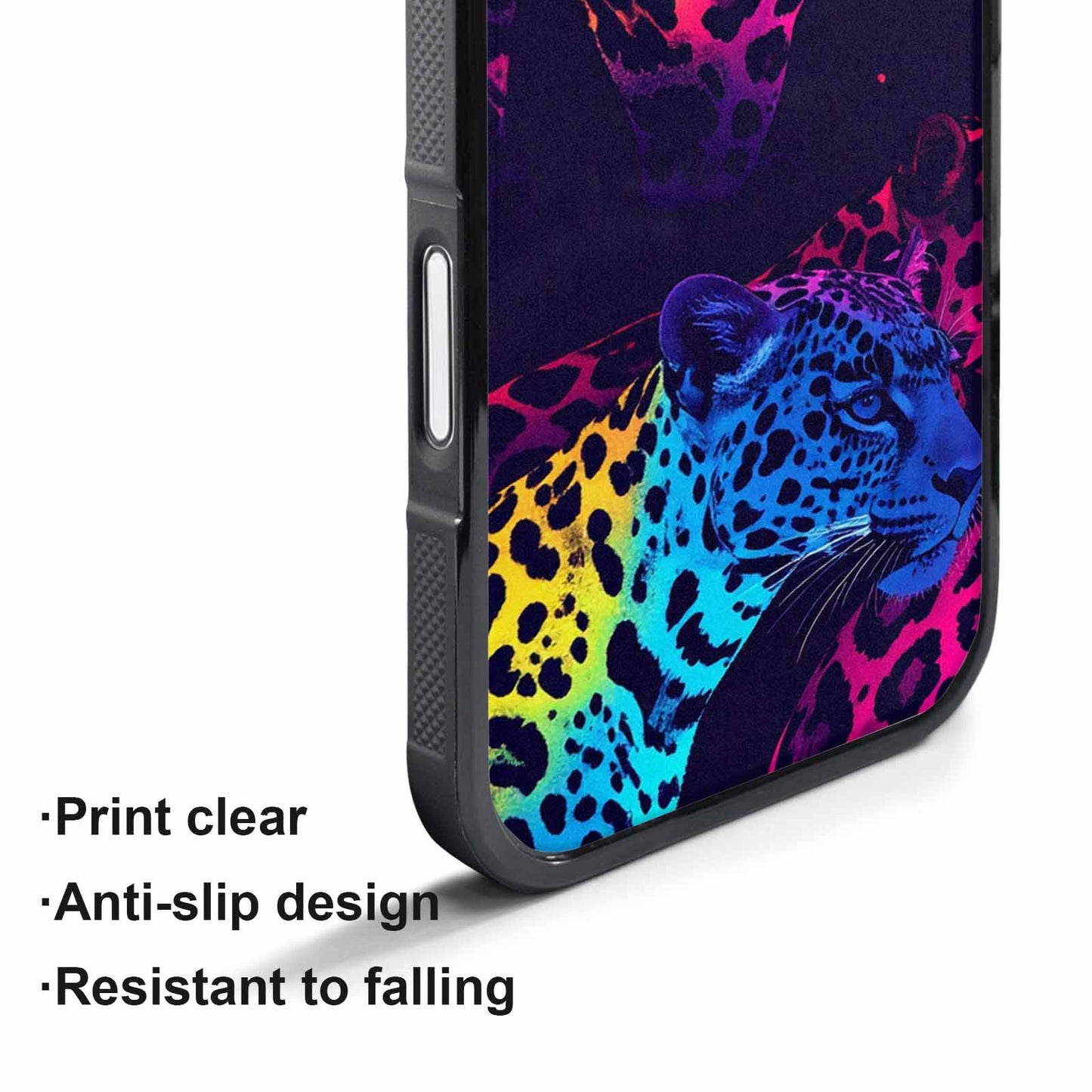 iPhone 17 Air Case — Leopard Print Neon Seamless Pattern Animal, Customized Protective Case