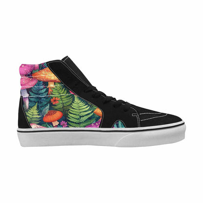 MEN'S Mushrooms  Botanical Mushrooms High Top Canvas Neon Fantasy Custom Shoes