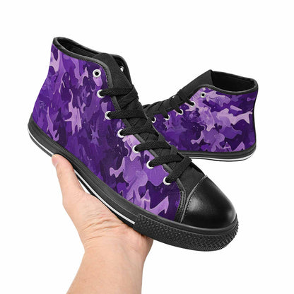 WOMEN'S Military Camouflage Blotch High Top Canvas Dark Academia Shoes