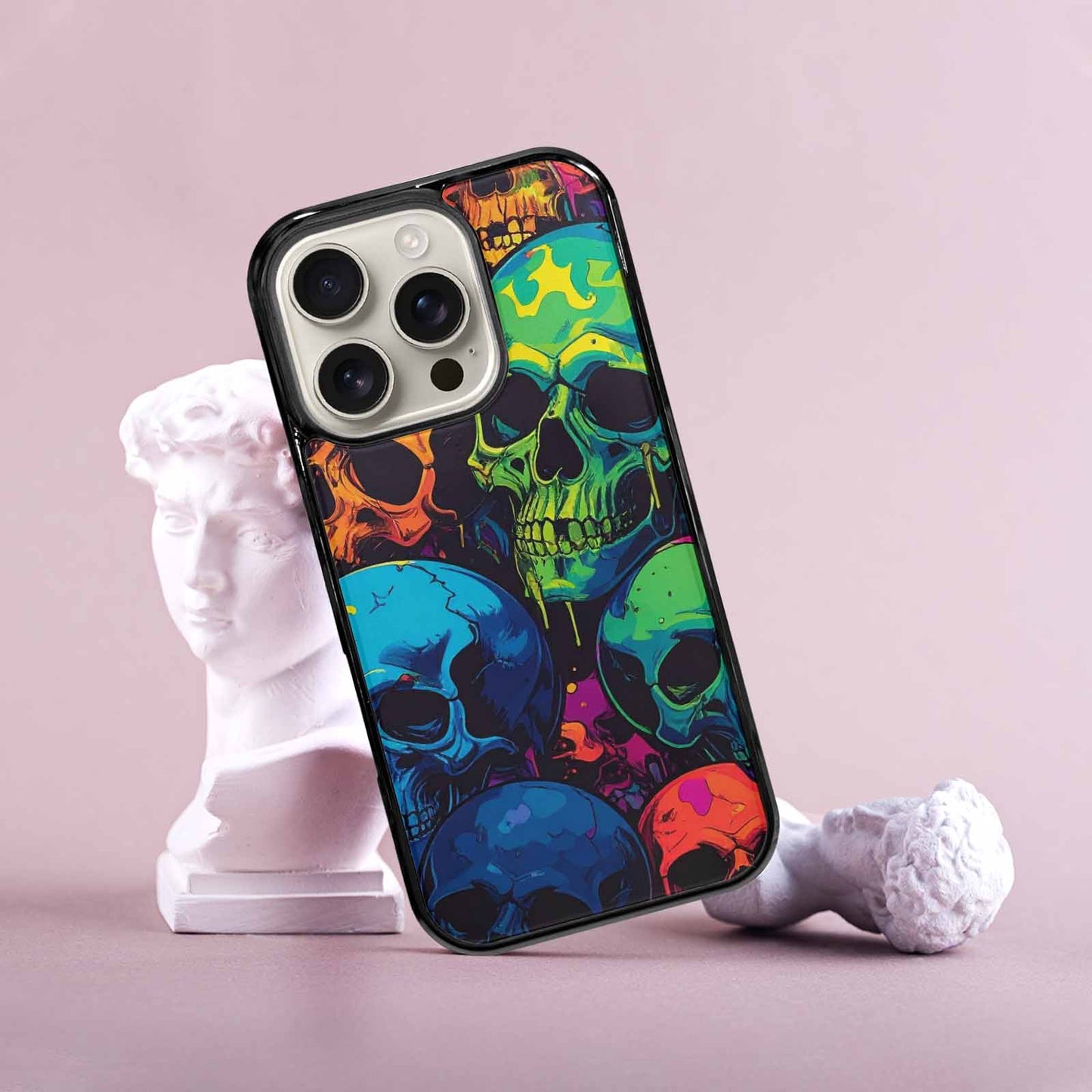 iPhone 16 Pro Case — 1000s Of Skulls Digital Camo Drip, Customized Protective Case