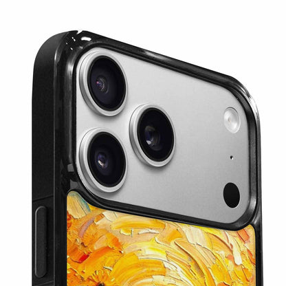 iPhone 17 Pro Case — Impressionist Sunflower Brushstroke Pattern Hundreds Floral, Custom Made Phone Cover