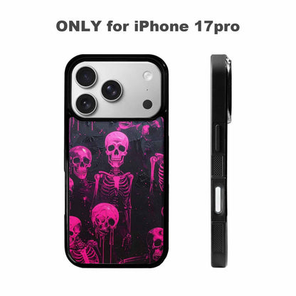 iPhone 17 Pro Case — Skeletons Neon Pink Glowskelet Svd Original, Unique Phone Case Design