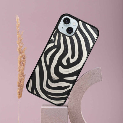 iPhone 15 Plus Case — Modern Zebra Stripe Solid, Customized Protective Case